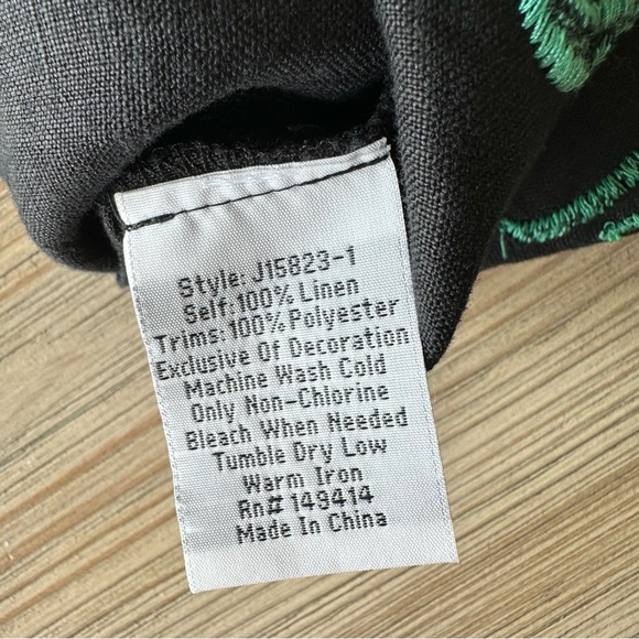 Johnny Was// JWLA Maise Easy V neck Blouse Embroidered Boho Black Size XL - Picture 7 of 11